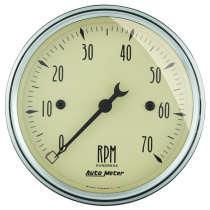 Varvräknare 3 1/8'' 7K RPM IN-DASH ANTIQUE BEIGE